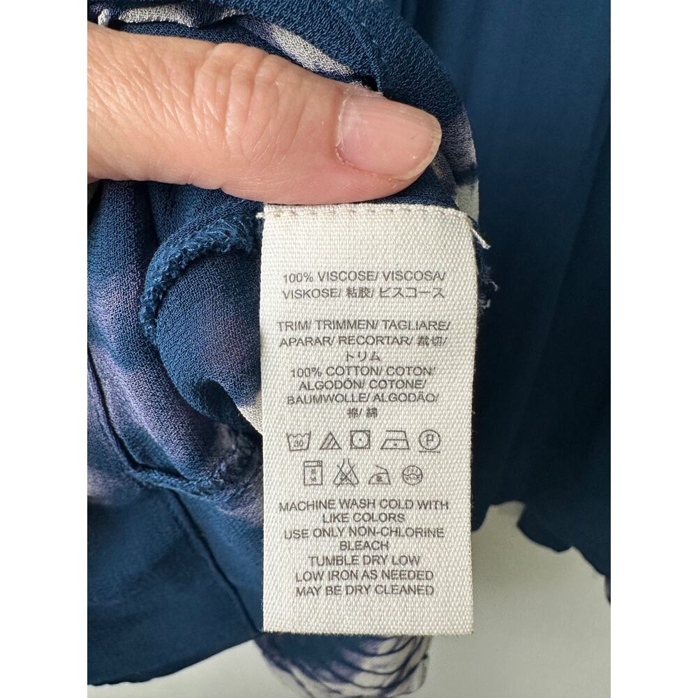 NEW Free People XS Tie Me Down Top Oversized Bohemian Tie Dye Sheer Lace A34 - Picture 6 of 8